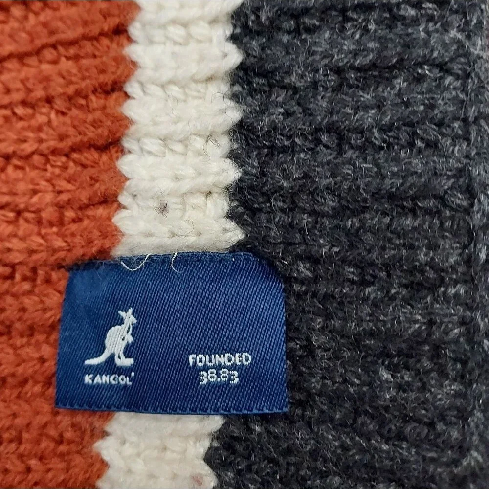 Kangol Wool Blend Chunky Knit Scarf Muffler